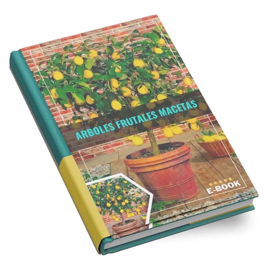 Mockup del Ebook 'Árboles Frutales en Macetas'.