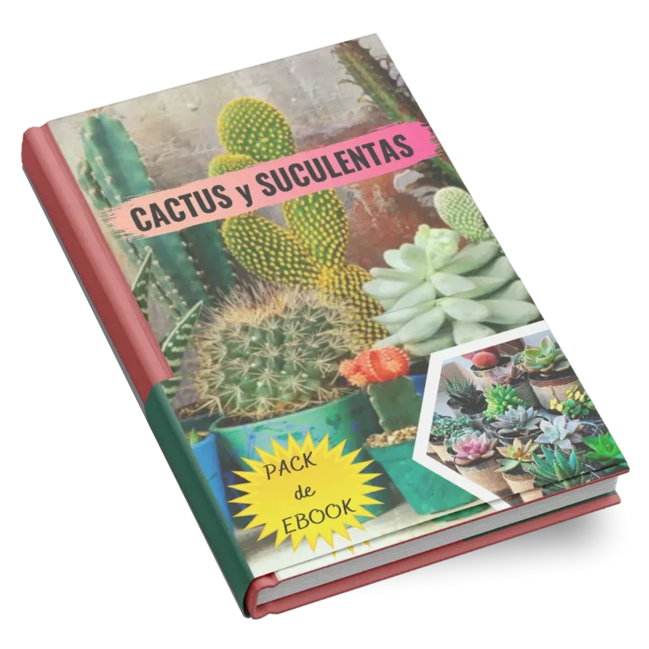 Mockup del Ebook 'Cactus y Suculentas'.