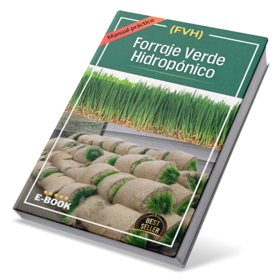 Mockup del Ebook 'Forraje Verde Hidropónico'.